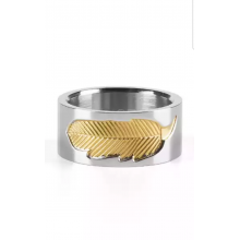 Feathers Up Stainless Steel Ring