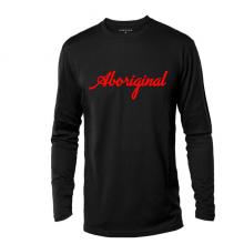 Aboriginal Log Sleeve Tee Black/ Red