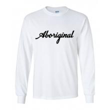 Aboriginal Log Sleeve Tee White /Black
